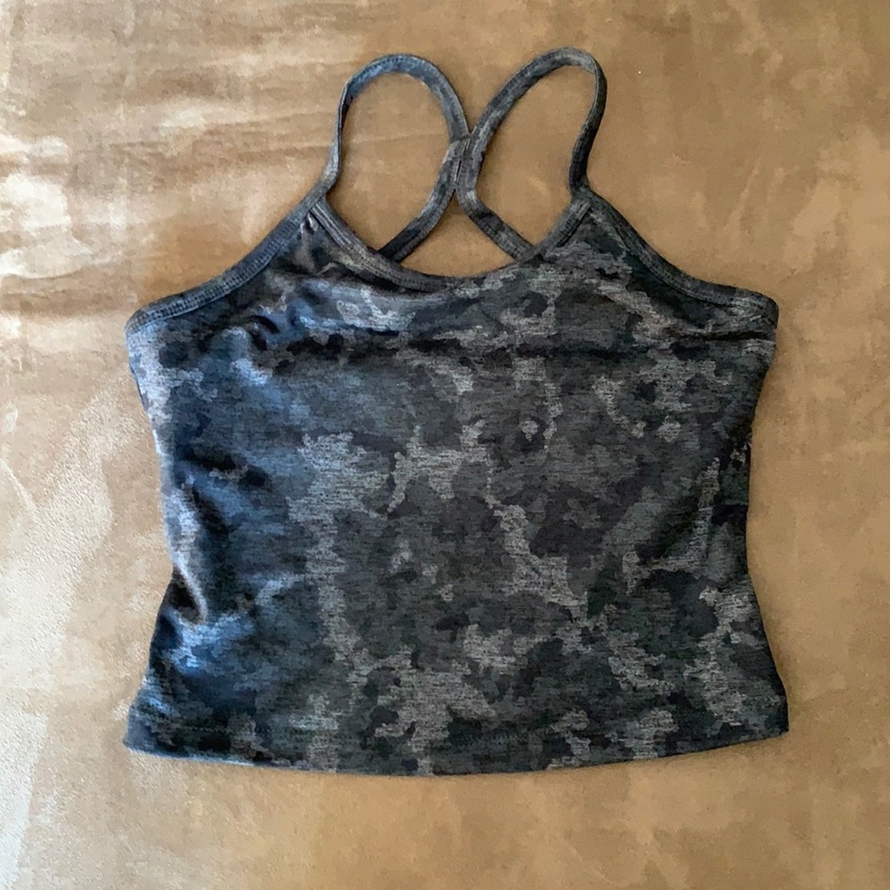 Cropped work out top. Built in bra.
